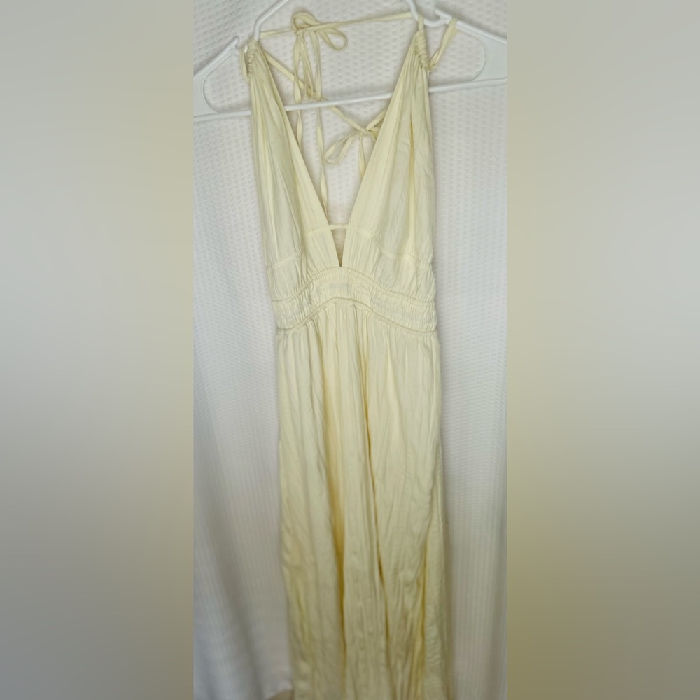 Floor Length Tie Neck Dress